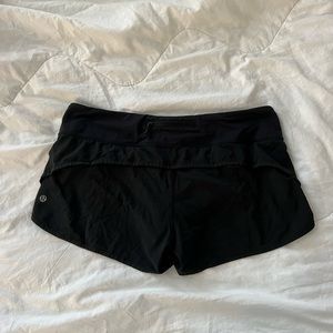 Lululemon speed shorts size 10 black